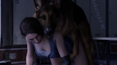Jill, the sexy dog with a bone-hard cock!