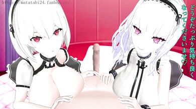Dido and Sirius offer nipple tor*ture service, summarized in this hentai video (ejaculation scene, text collage, sound effects)