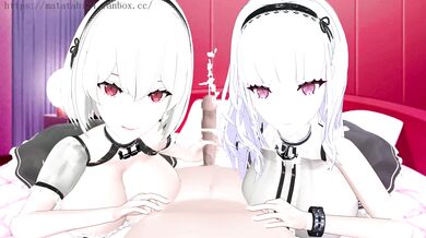 Dido and Sirius offer nipple tor*ture service, summarized in this hentai video (ejaculation scene, text collage, sound effects)