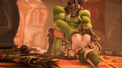 The Battle of Broken Hooves: Alleria Windrunner Gets Roughly Fucked by an Orc and Becomes Pregnant