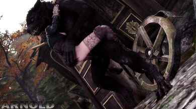 Yennefer Gets Fucked by a Werewolf with the help of Arnold, the Hero
