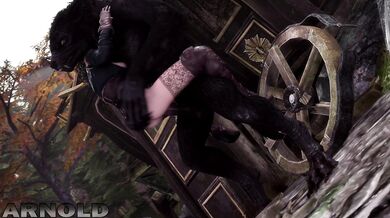 Yennefer Gets Fucked by a Werewolf with the help of Arnold, the Hero