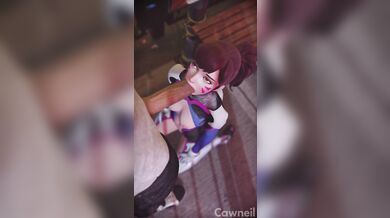 Overwatchs Dva takes on a throat-fucking goat