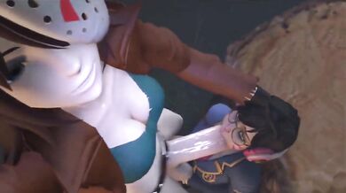 Jason takes on DVa with a deep throat blowjob