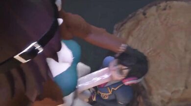 Jason takes on DVa with a deep throat blowjob