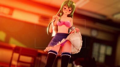 Sanae and Reimu Classroom Photoshoot - Persecution Complex Cellphone Girl