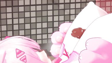 Hentai Porn - A Cute Girl Getting Paizuri Straddled By A Big Dildo!