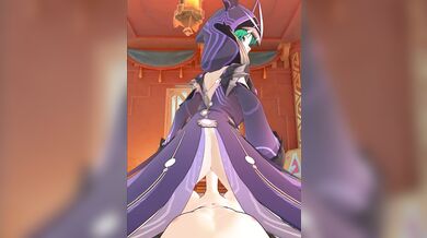 'Unleashed Electrifying Mistress Saddle-fucks Aether Goddess with Guttural Moans (Genshin Impact)'