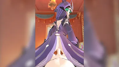 'Unleashed Electrifying Mistress Saddle-fucks Aether Goddess with Guttural Moans (Genshin Impact)'