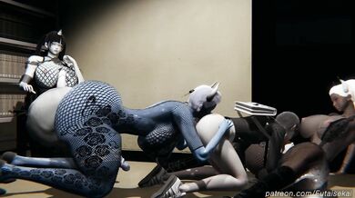 'The Sexual Delight of Interracial Futanari Threesome'