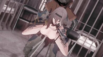 Rewritten: "Snowy Breakthrough: Haru Lifts the Rope while Suffocating in Ajutant Camera's Frontal View"