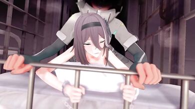 Watch as the cold winter snow falls, and two lovers get intimate on a warm bed.