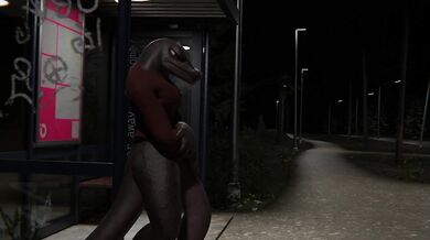 'Ride the Tail of SCP-1471-A, a Male Newt in Anthro Form, at a Bus Stop During Mal0 's Fuck Scene by Thymine'