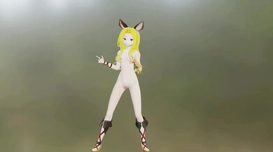 "Sexy Scathacha and her Naked Pokemon Dance in NSFW 3D with Blonde Hair"