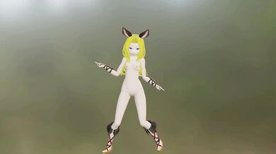 "Sexy Scathacha and her Naked Pokemon Dance in NSFW 3D with Blonde Hair"