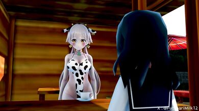 'Mega-bosomed futa babe sips on a piping hot cup of semen cream.'
