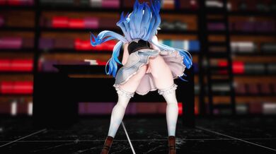 'Sexy Lamy and Yukihana Dance with Ghost in a Haunted Mansion (000MMD)'