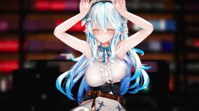 'Sexy Lamy and Yukihana Dance with Ghost in a Haunted Mansion (000MMD)'