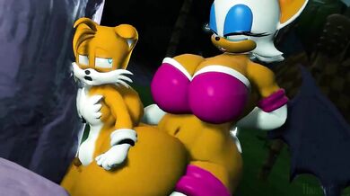 'The Ultimate Hentai Fuck: Double Anal Penetration with Rouge and Tails from Behind'