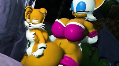 'The Ultimate Hentai Fuck: Double Anal Penetration with Rouge and Tails from Behind'