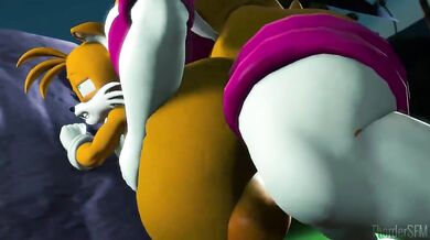 'The Ultimate Hentai Fuck: Double Anal Penetration with Rouge and Tails from Behind'