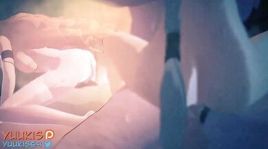 "Hentai Porn - Roxy and Elinaise Gangbang (with No Sound Ver.) by YuukiS"