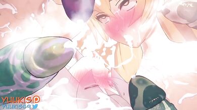 "Hentai Porn - Roxy and Elinaise Gangbang (with No Sound Ver.) by YuukiS"