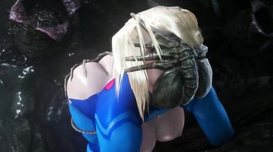 Samus and the Facehugger (noname55)