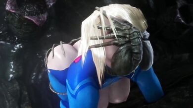 Samus and the Facehugger (noname55)