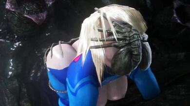 Samus and the Facehugger (noname55)