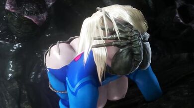 Samus and the Facehugger (noname55)