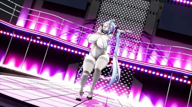 Fat Hatsune Miku Gets Fucked by a Muscular Bass Knight while Dancing to Ikuiku Dance