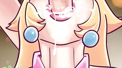 Rewritten as: The Sensuous Squirting of Princess Peachs Sloppy Blowjob