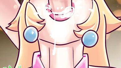 Rewritten as: The Sensuous Squirting of Princess Peachs Sloppy Blowjob