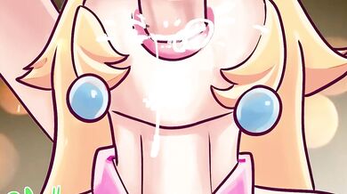 Rewritten as: The Sensuous Squirting of Princess Peachs Sloppy Blowjob