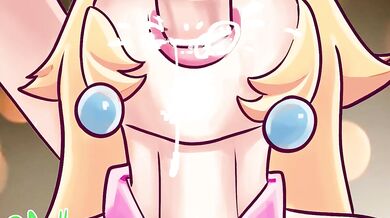 Rewritten as: The Sensuous Squirting of Princess Peachs Sloppy Blowjob