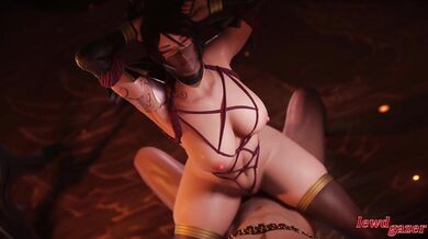 Akali, the Cowgirl, rides her White Horse while gazing lewdly at every passerby