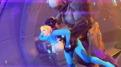 Samus the Space Princess gets her tight pussy violated by a horned Hellknight while Darktronick creates an erotic SF movie