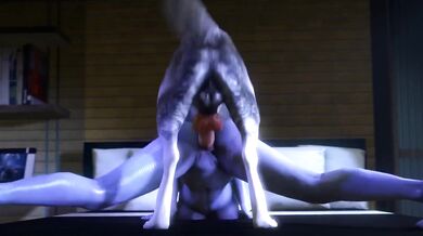 Licking and Sucking Liaras Dog Face Down
