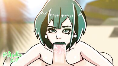 Mega Tentacles Erupt from Gwens Beach Blowjob - Total Drama Hentai Porn