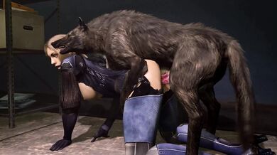 Jill gets fucked by her wolf-dog while being filmed in a non-con situation with a mysterious man named Noname55