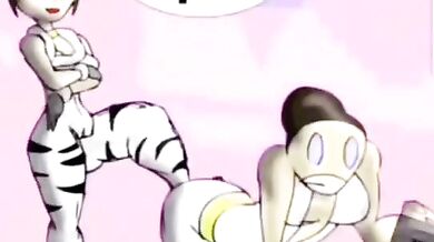 Pantyless Damage Duo: Junk Vs Guts: Nina Anna Crotch Kicks From 1 To 73