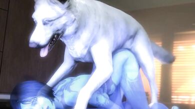 Cortana and Dogs passionate love making with a noname55