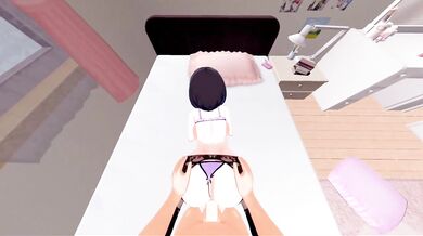 3D Hentai: Cumming for the Waifu - An adorable anime schoolgirl gets doggy style fucked in stunning 3D graphics!