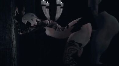 Orc Futa seeking to impregnate Nord Genderfluid through rough sex in the wilds