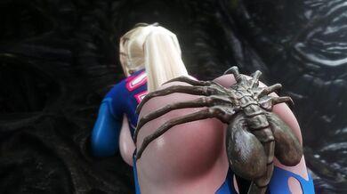 Mass Effect Samus Arans Facehugger Double Penetration (Noname55)