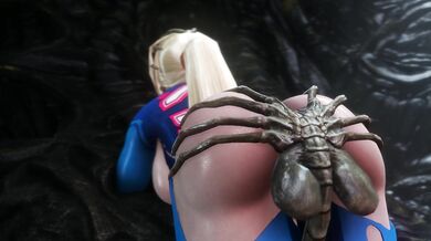 Mass Effect Samus Arans Facehugger Double Penetration (Noname55)