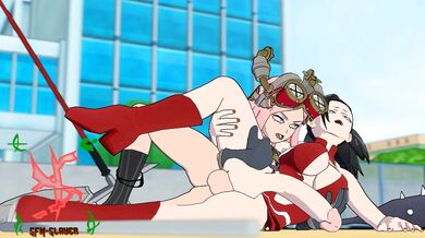 Watch as Mei and Hatsume take on Momo and Yaoyorozu in the most erotic game of tag youve ever seen!