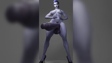 Big-Titted Black Widow MILF Fucked by Huge Cocks: Kairo and Hung