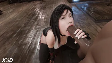 Lara Croft and the Temple of Perversion: Tifa in Seventh Heaven Blacked X3D